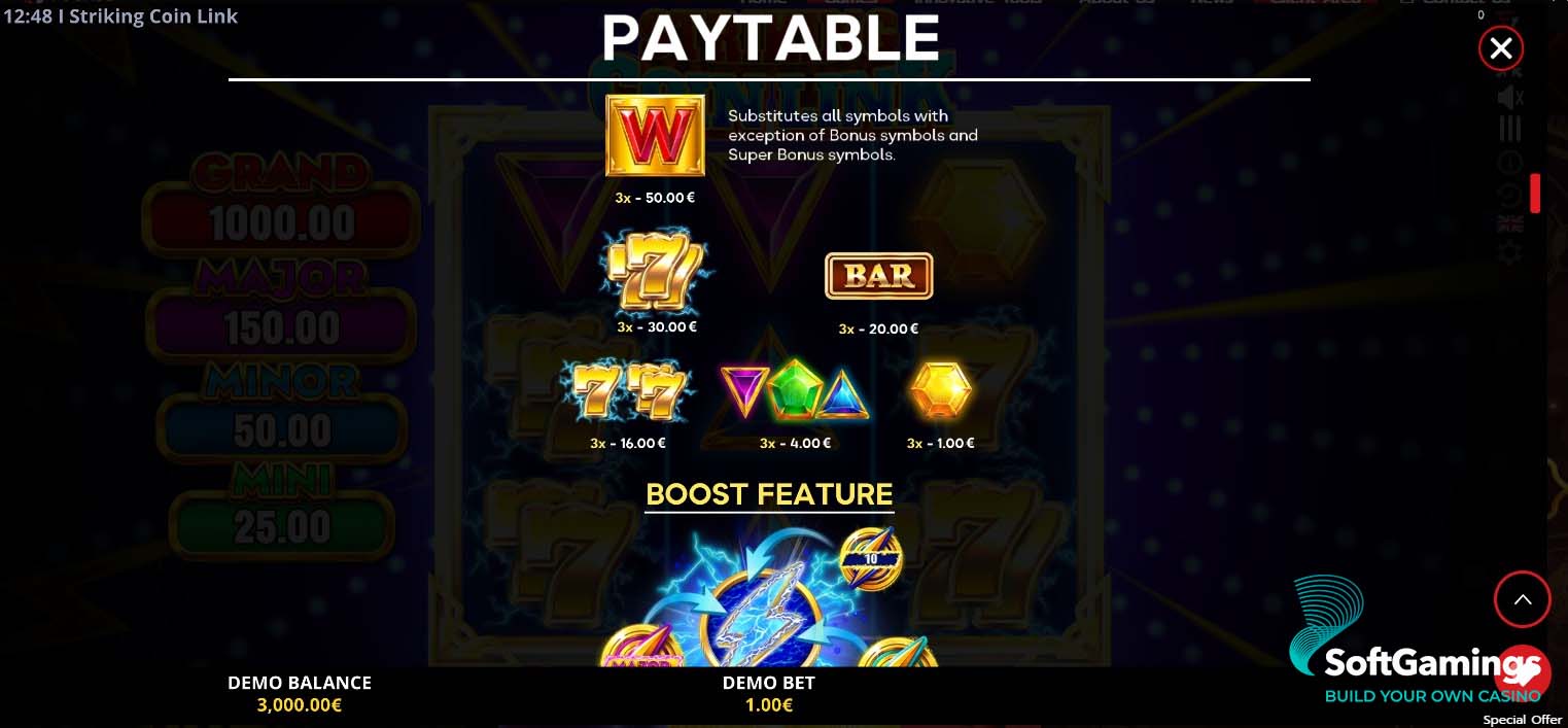 Striking Coin Link: RUNNING WINS™